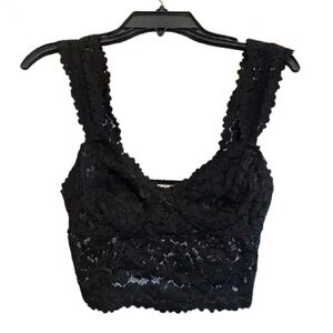 Free People “Dream Away” Black Lace bralette